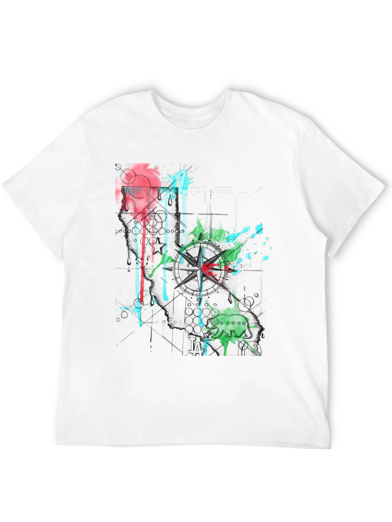 California Compass Graphic T-Shirt