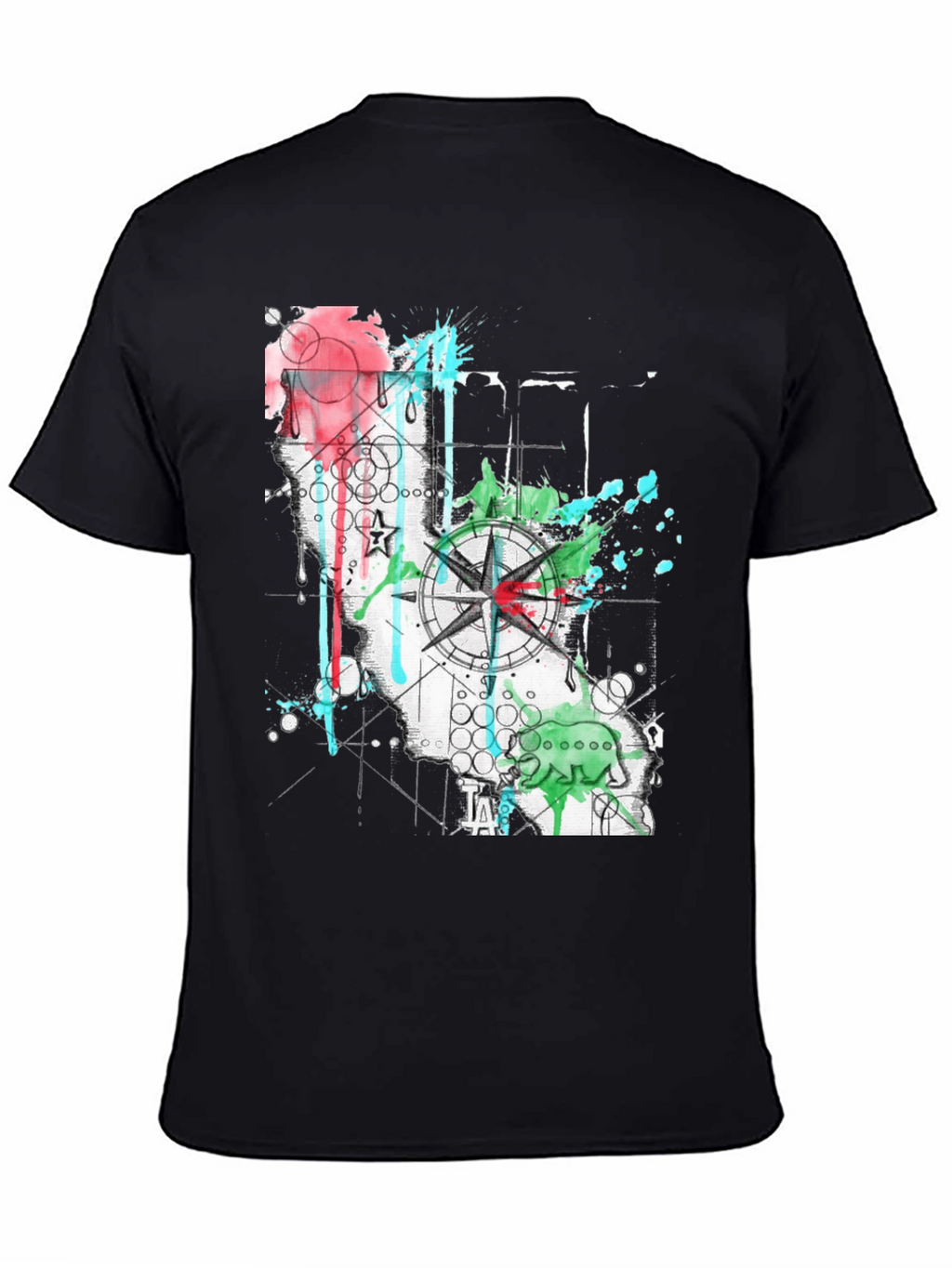 California Compass Graphic T-Shirt