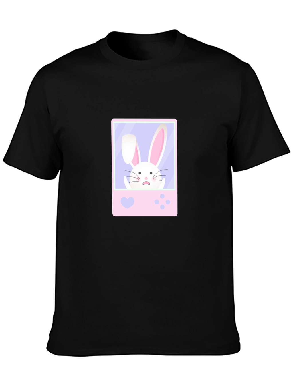 Cute Bunny Game Black T-Shirt