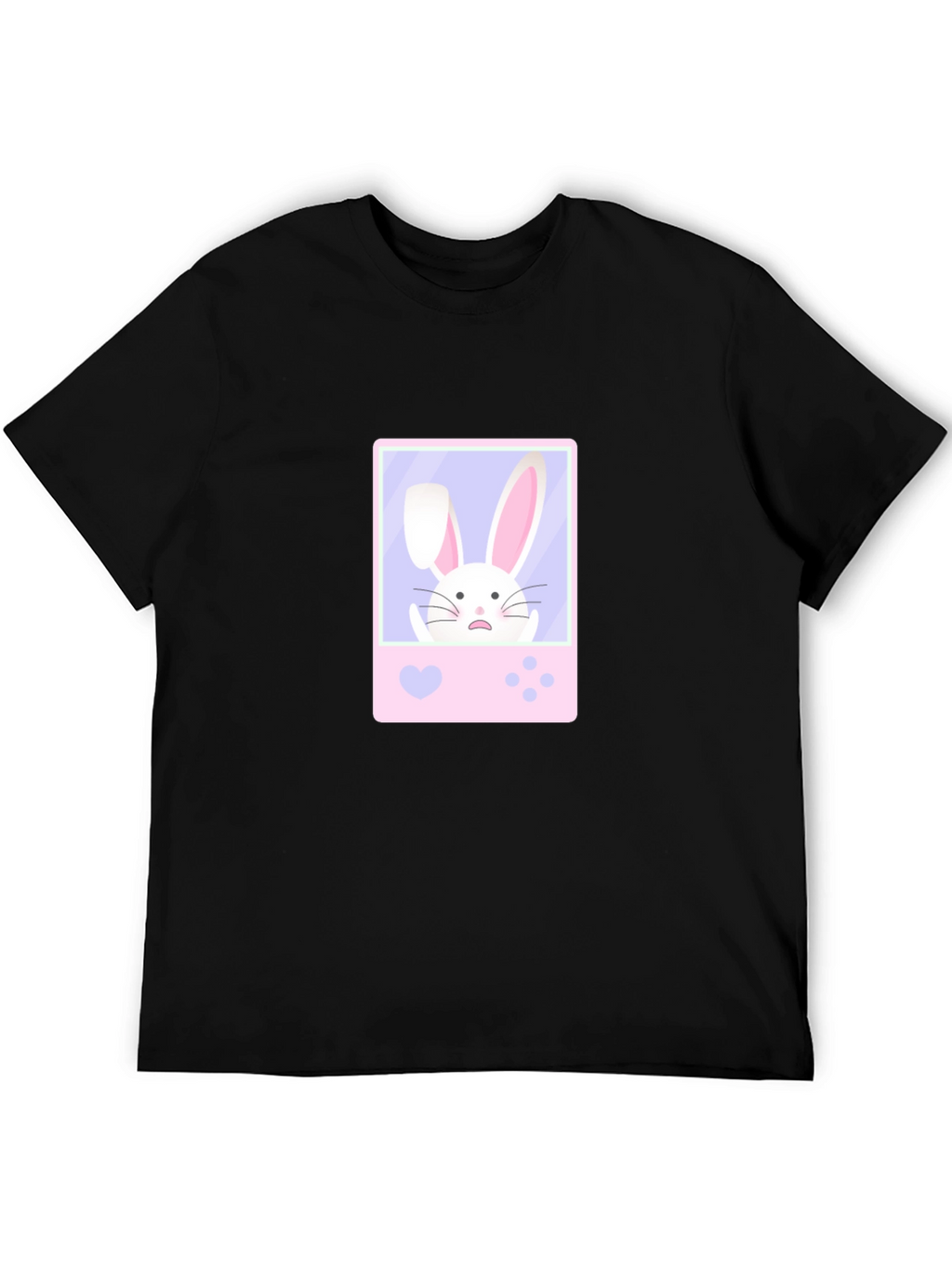 Cute Bunny Game Black T-Shirt