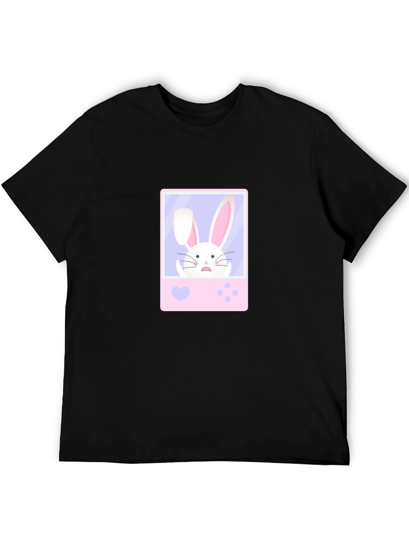 Cute Bunny Game Black T-Shirt