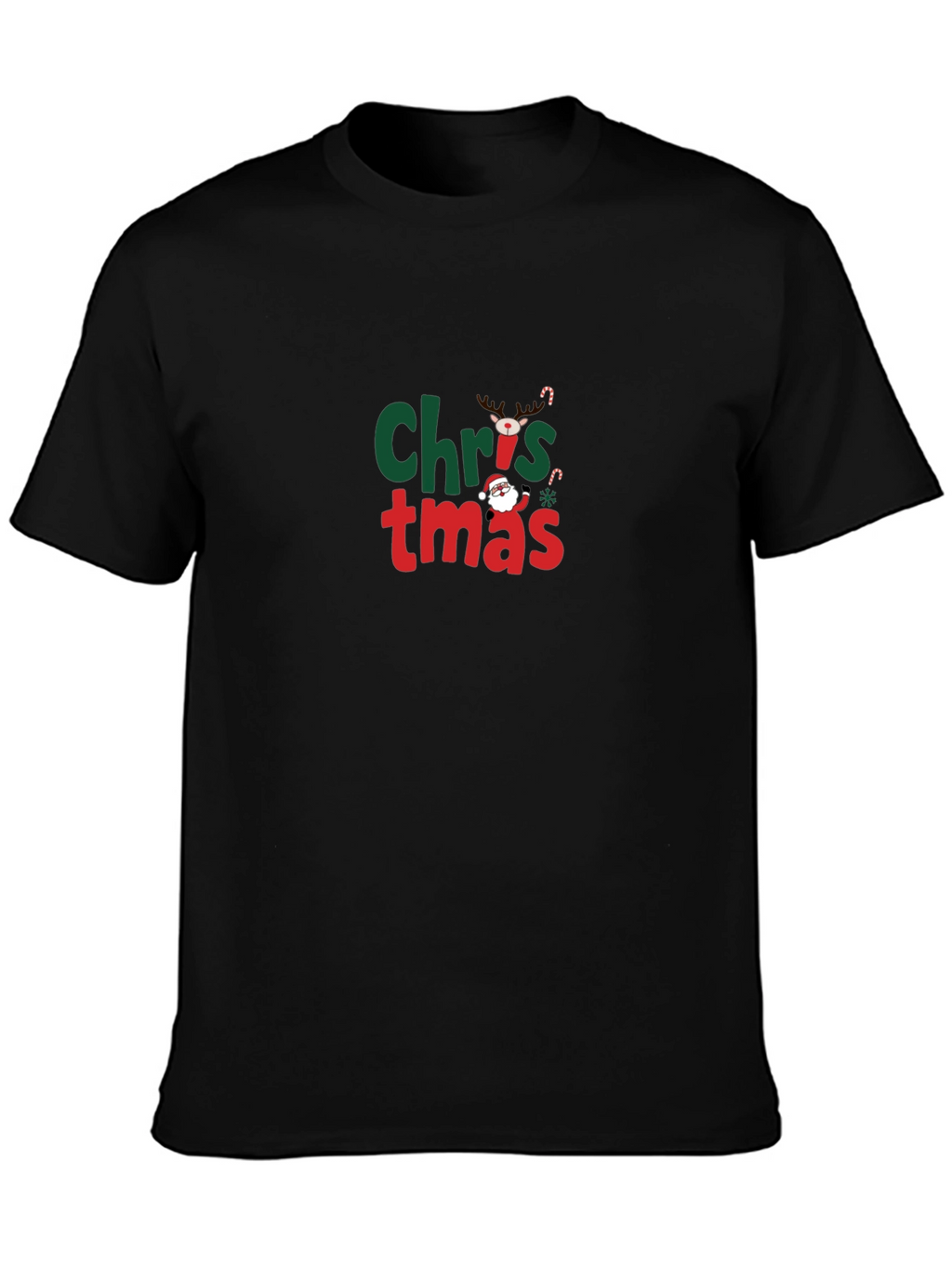 Christmas Graphic T-Shirt - Black