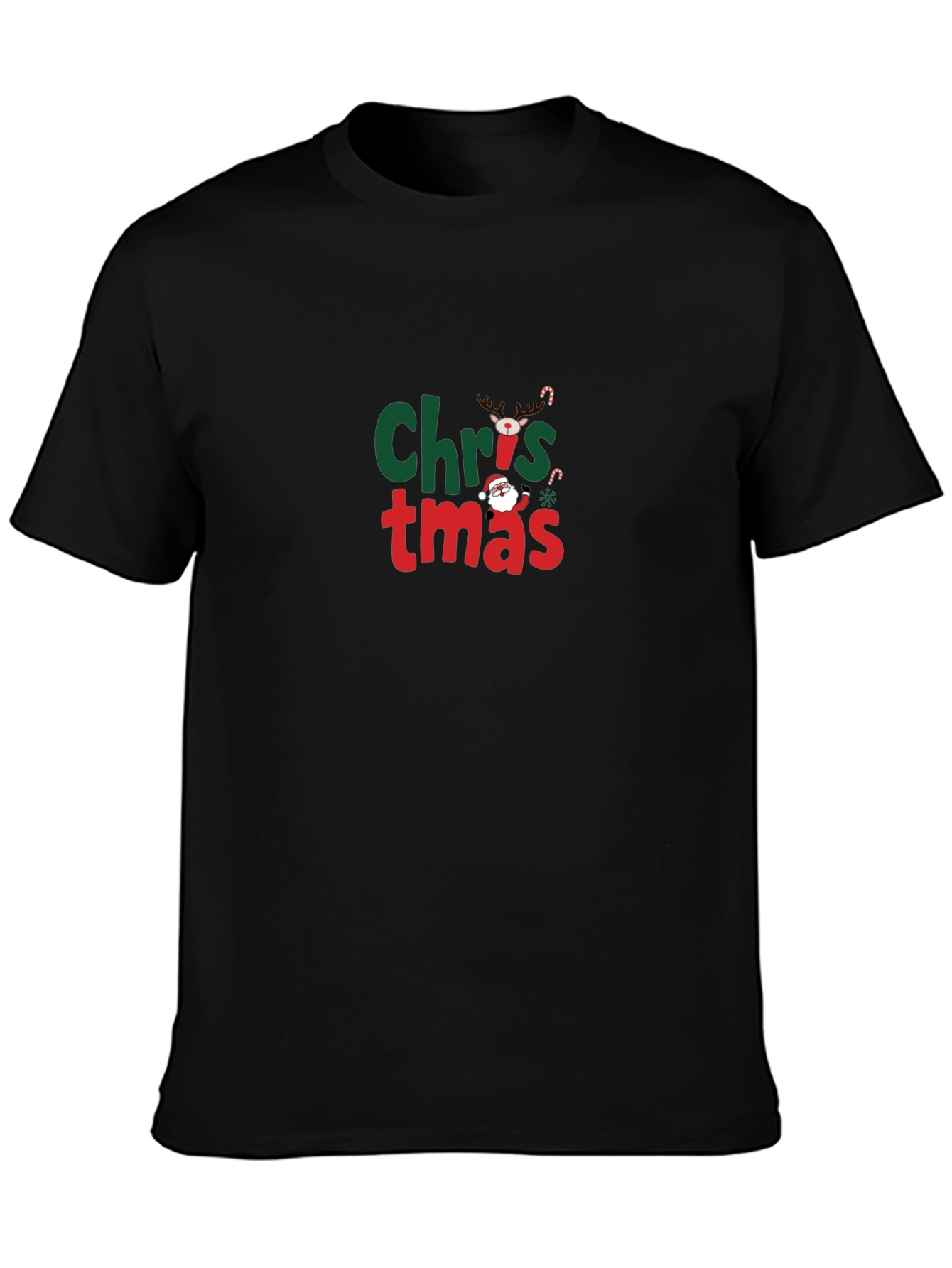 Christmas Graphic T-Shirt - Black