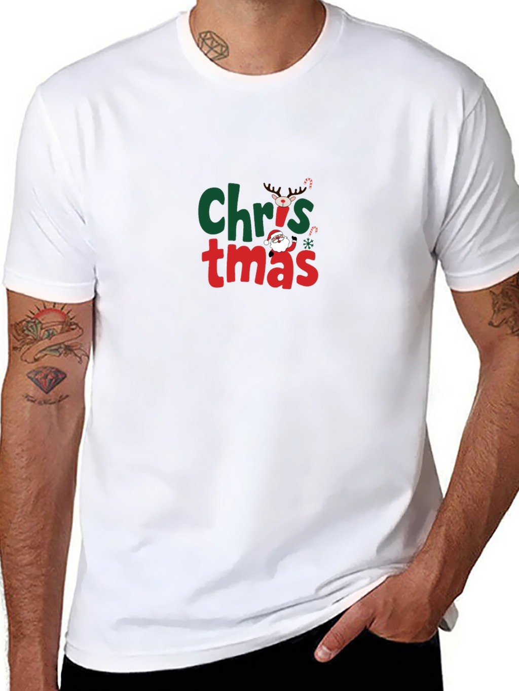 Christmas Graphic T-Shirt - Black
