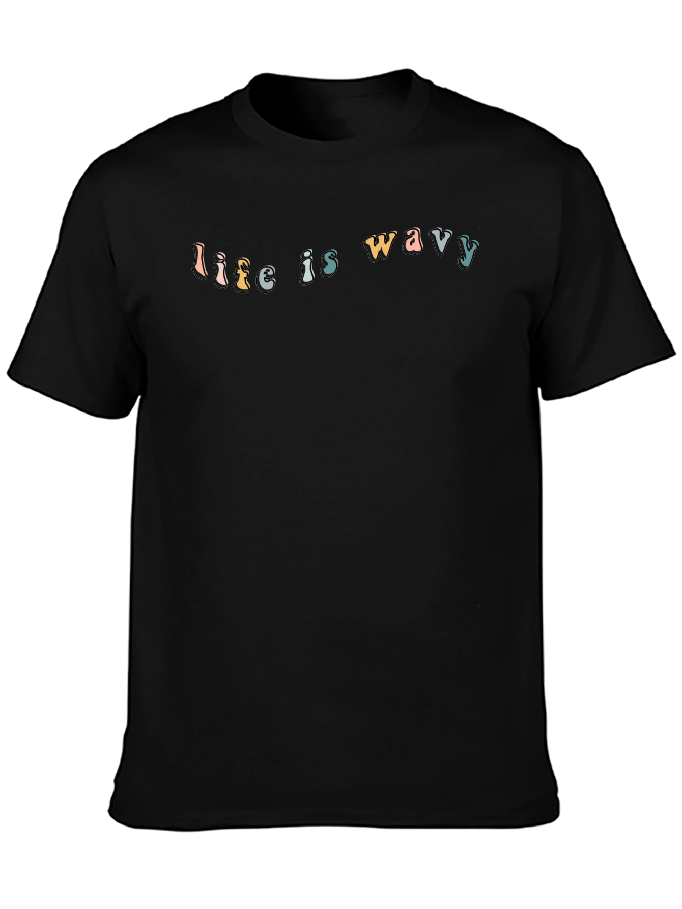 Life Is Wavy Graphic Tee - Stylish Comfort