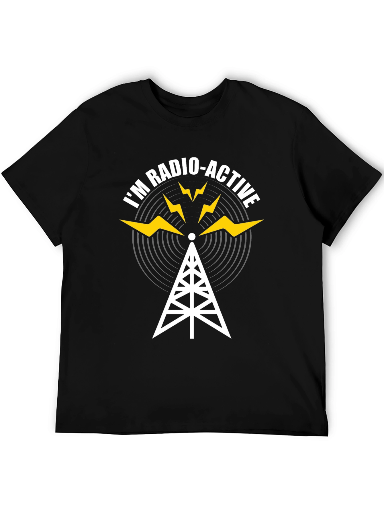 Radioactive Antenna Graphic Tee - Black Cotton Blend