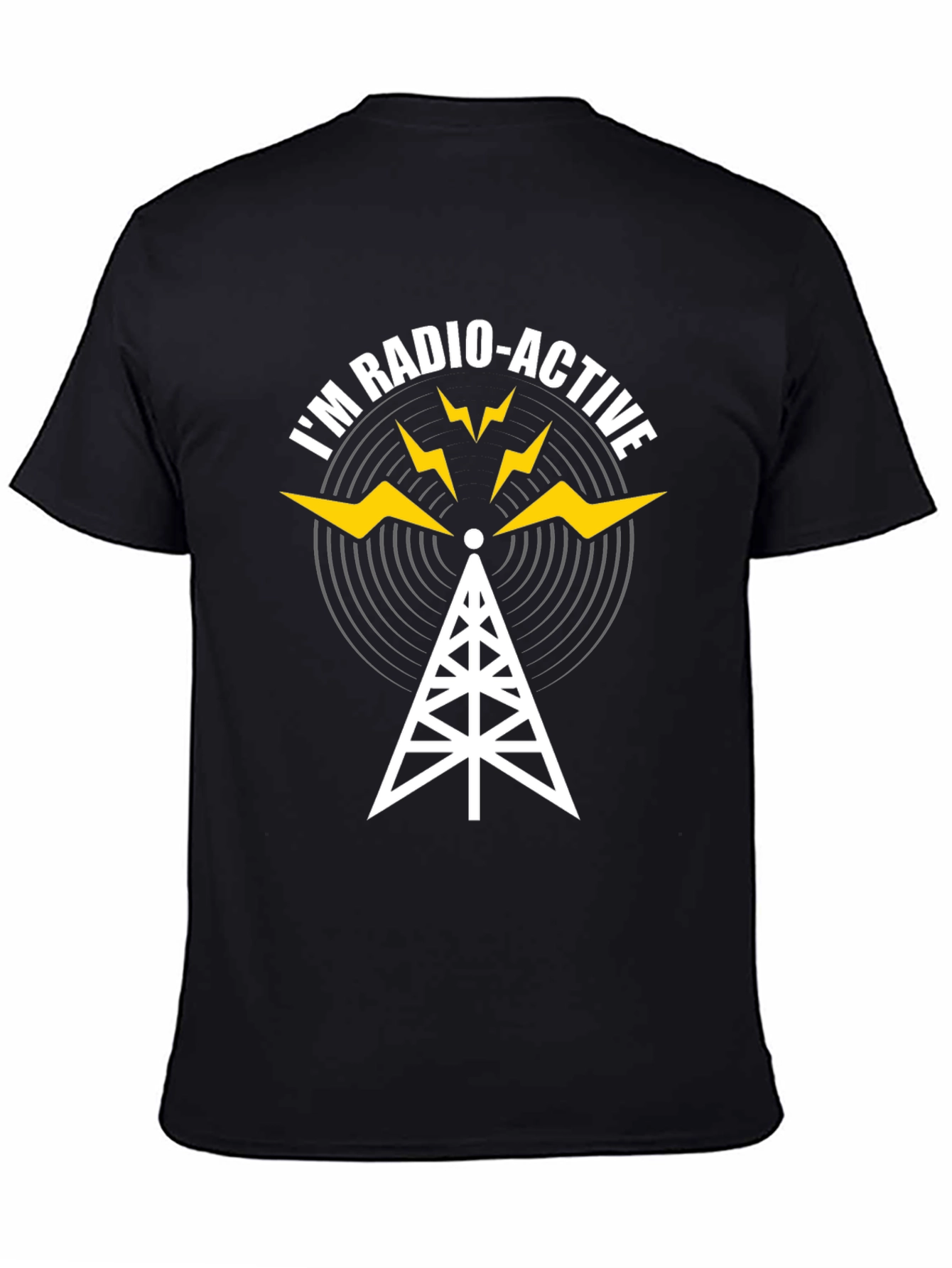 Radioactive Antenna Graphic Tee - Black Cotton Blend