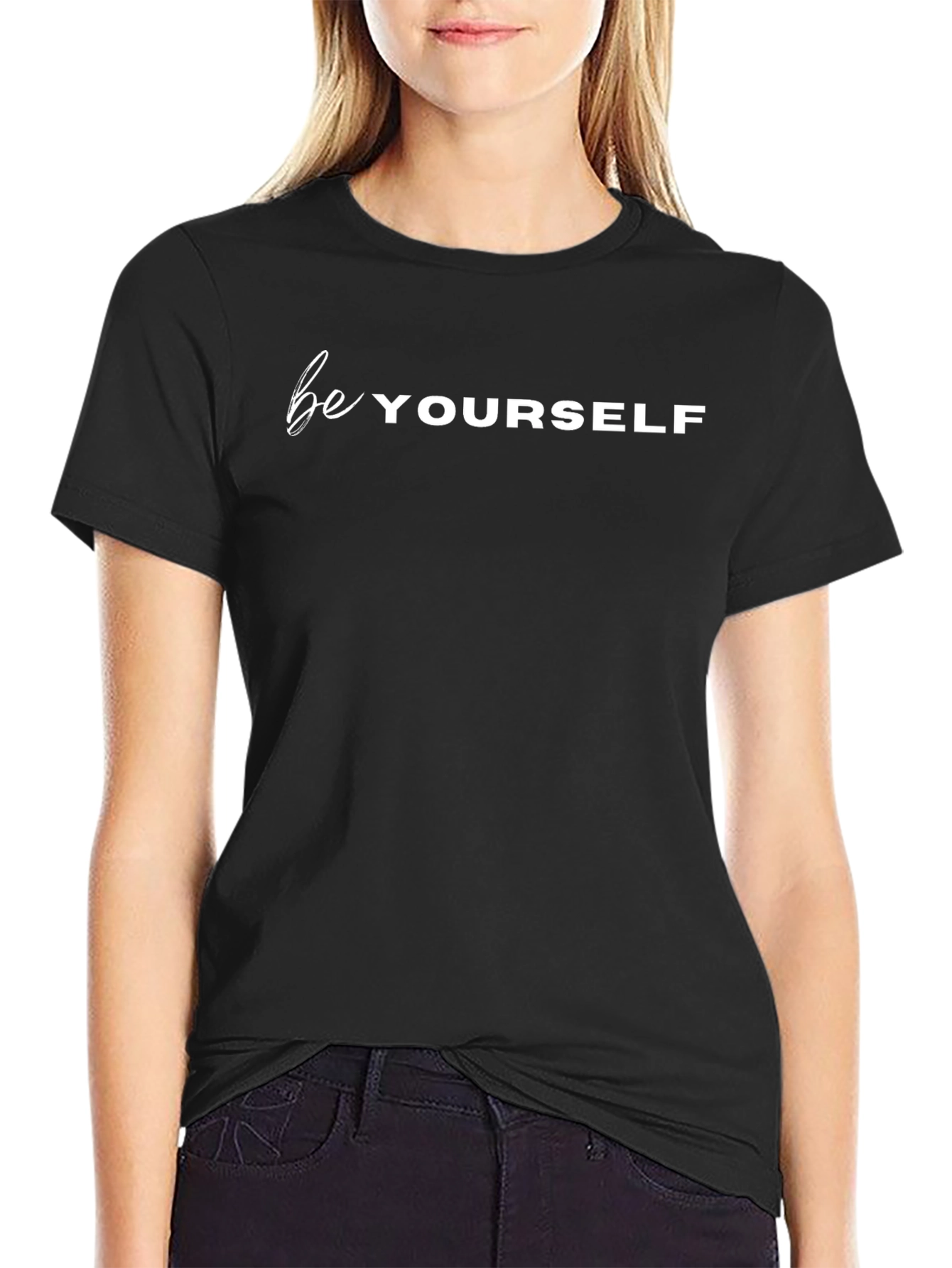 Be Yourself Graphic Tee - Stylish Black T-Shirt