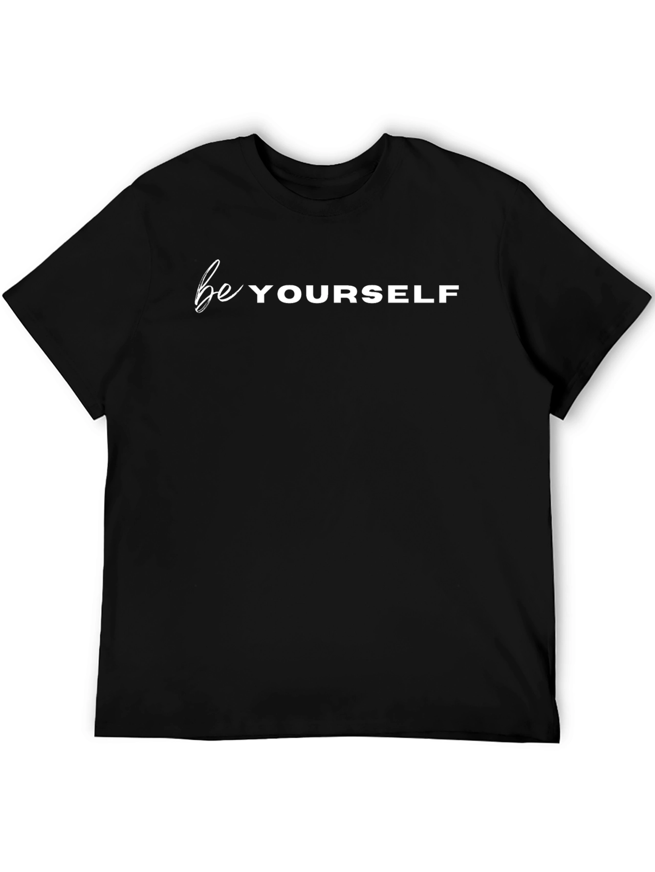 Be Yourself Graphic Tee - Stylish Black T-Shirt