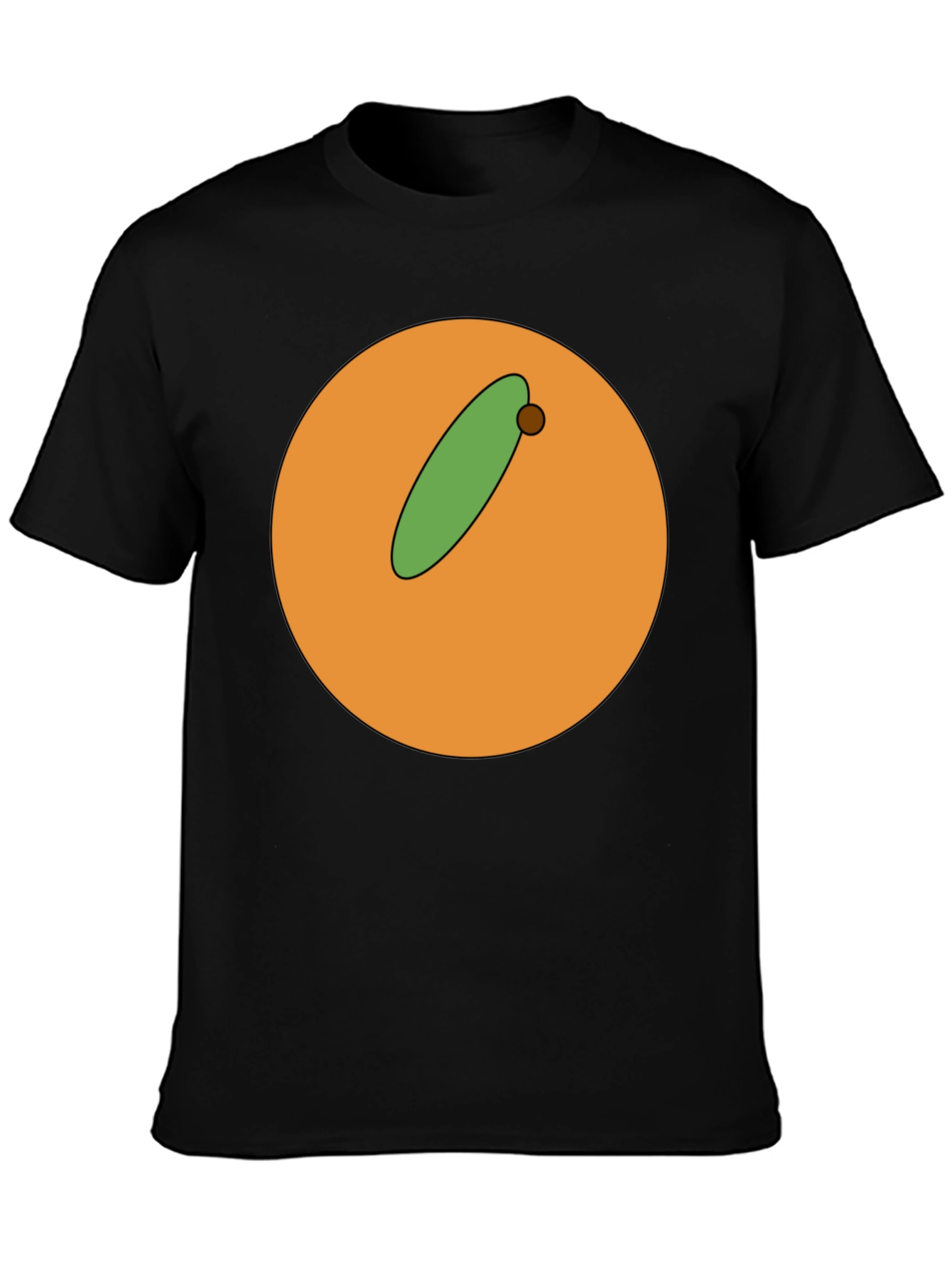 Cartoon Orange with Olive Graphic T-Shirt