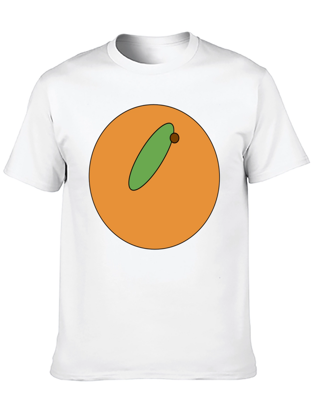 Cartoon Orange with Olive Graphic T-Shirt