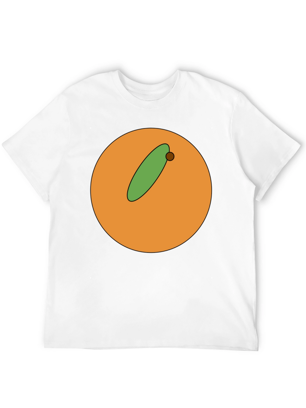 Cartoon Orange with Olive Graphic T-Shirt