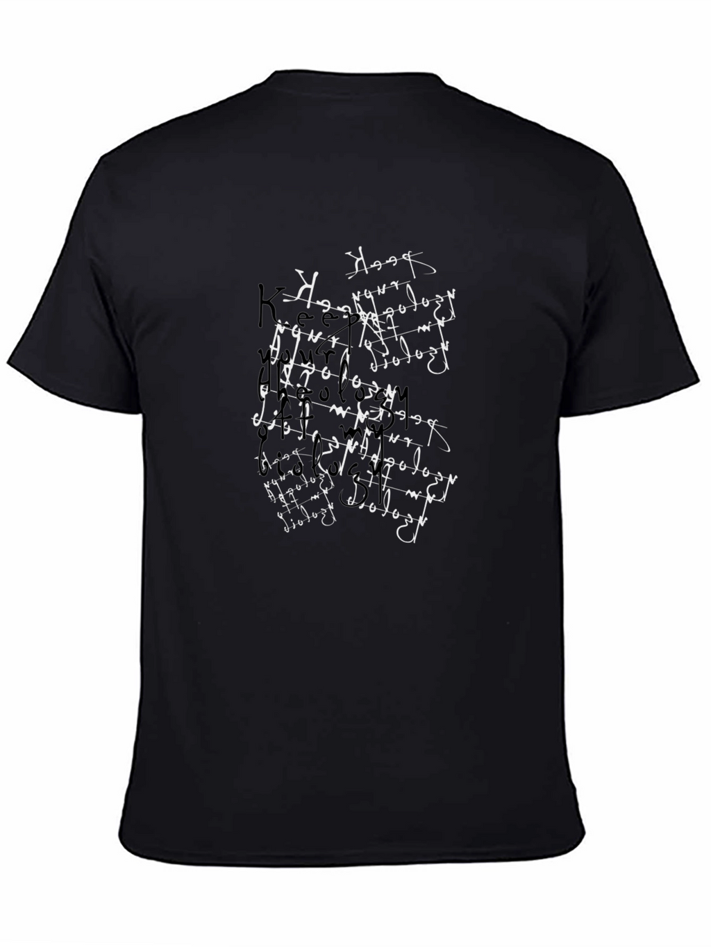 Abstract Script Black Tee