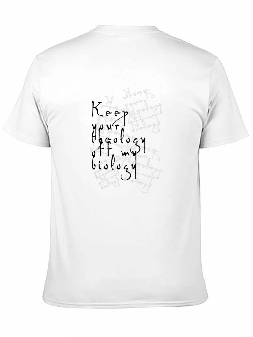 Abstract Script Black Tee