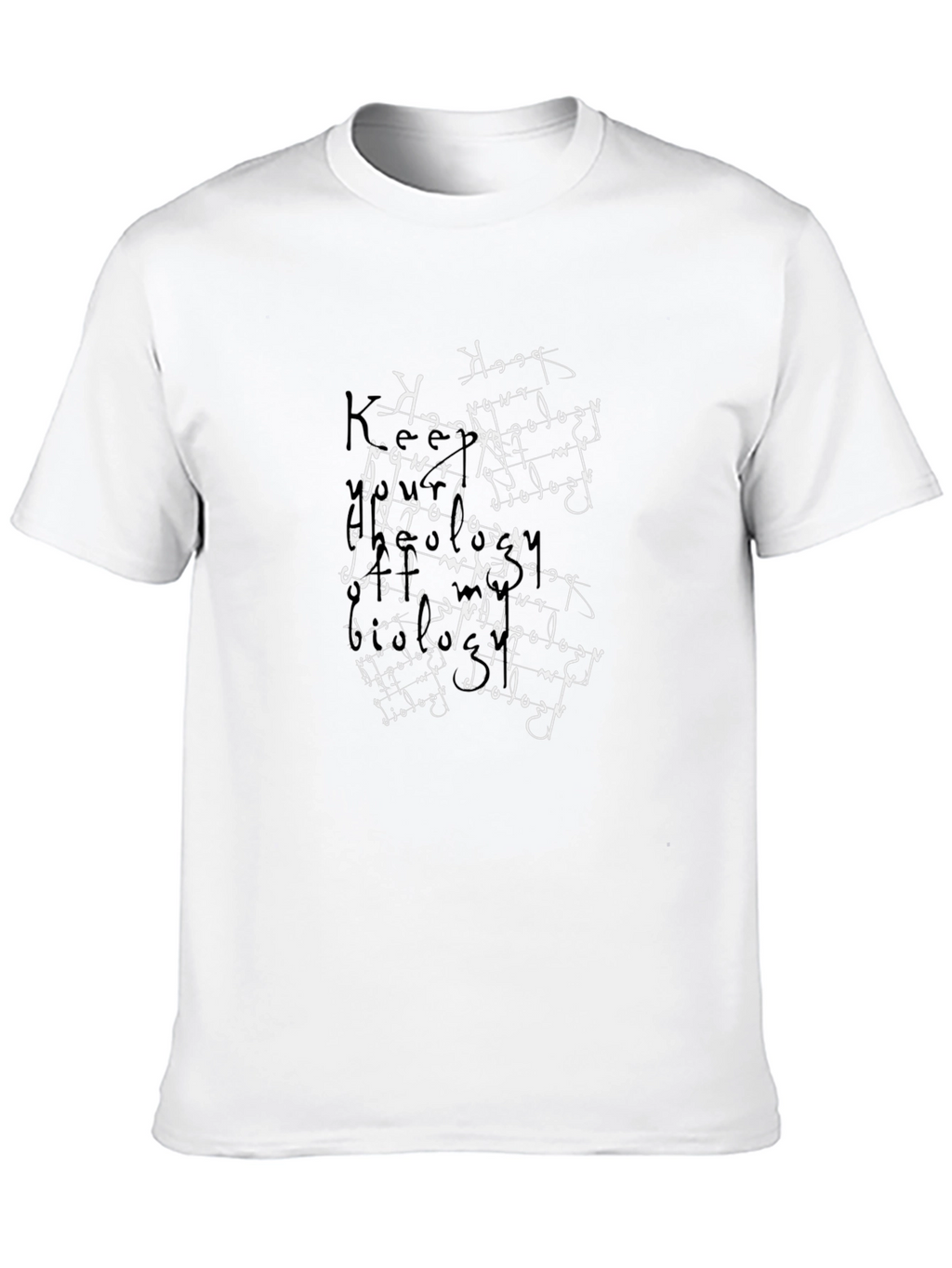 Abstract Script Black Tee