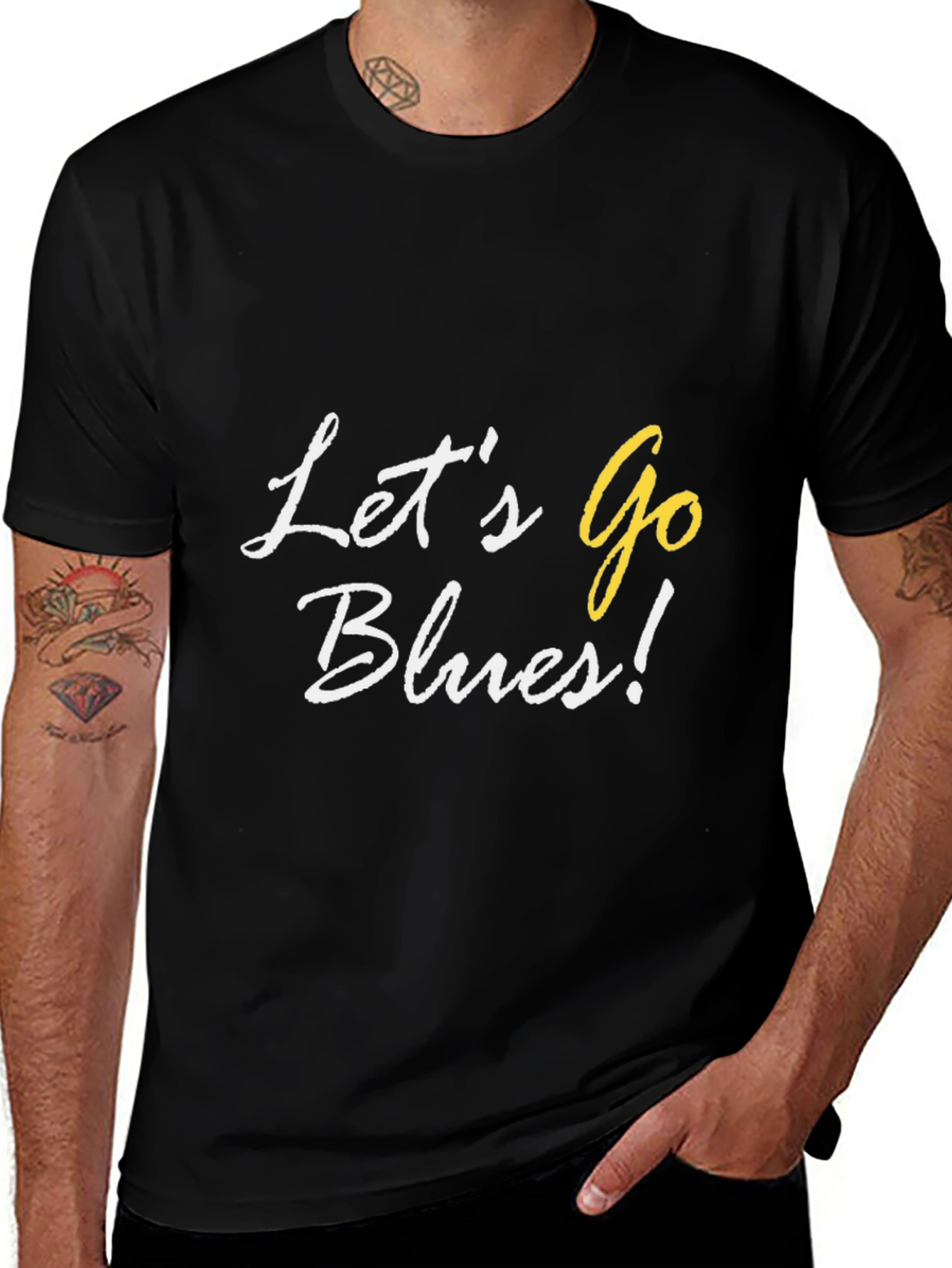 Lets Go Blues! Black Graphic Tee