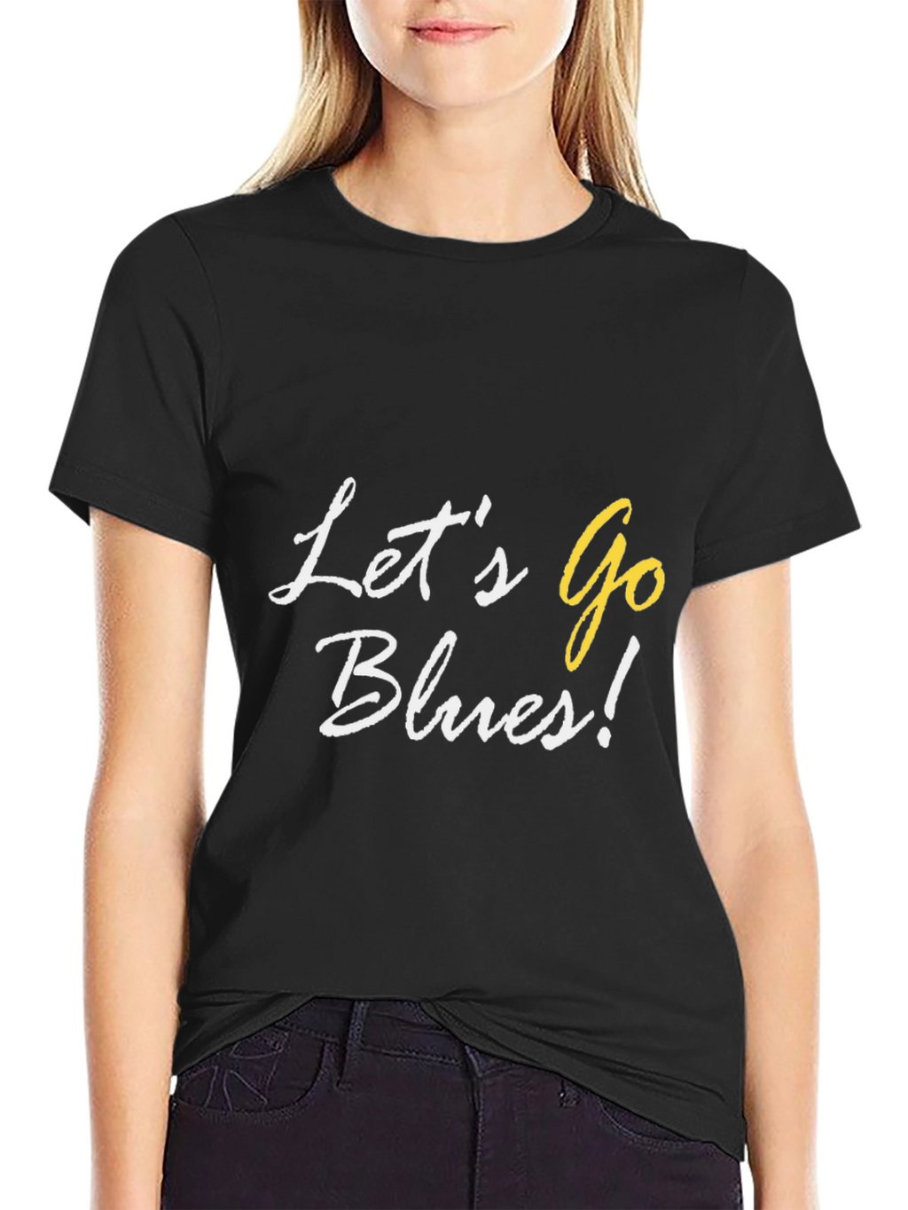 Lets Go Blues! Black Graphic Tee