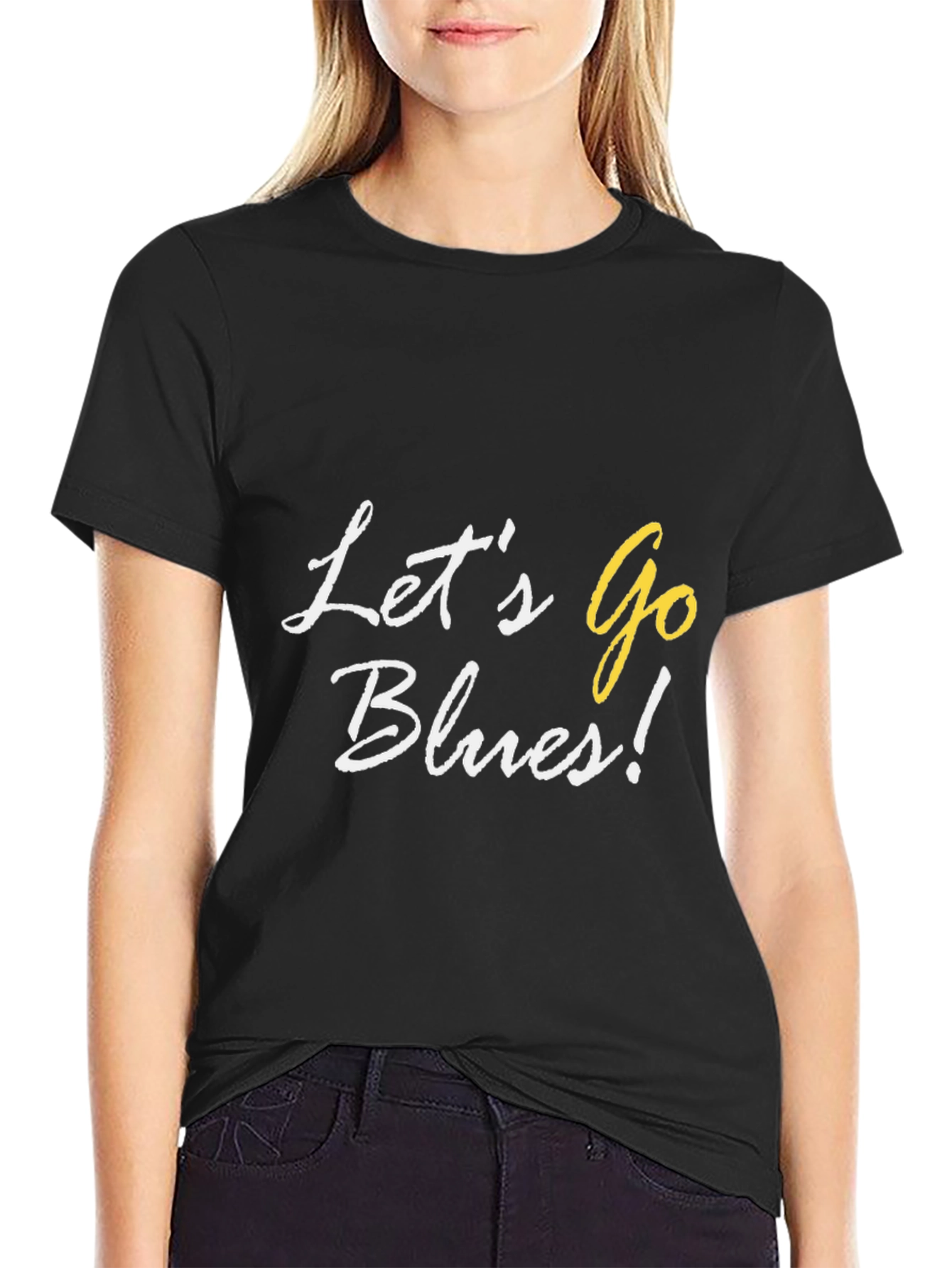 Lets Go Blues! Black Graphic Tee
