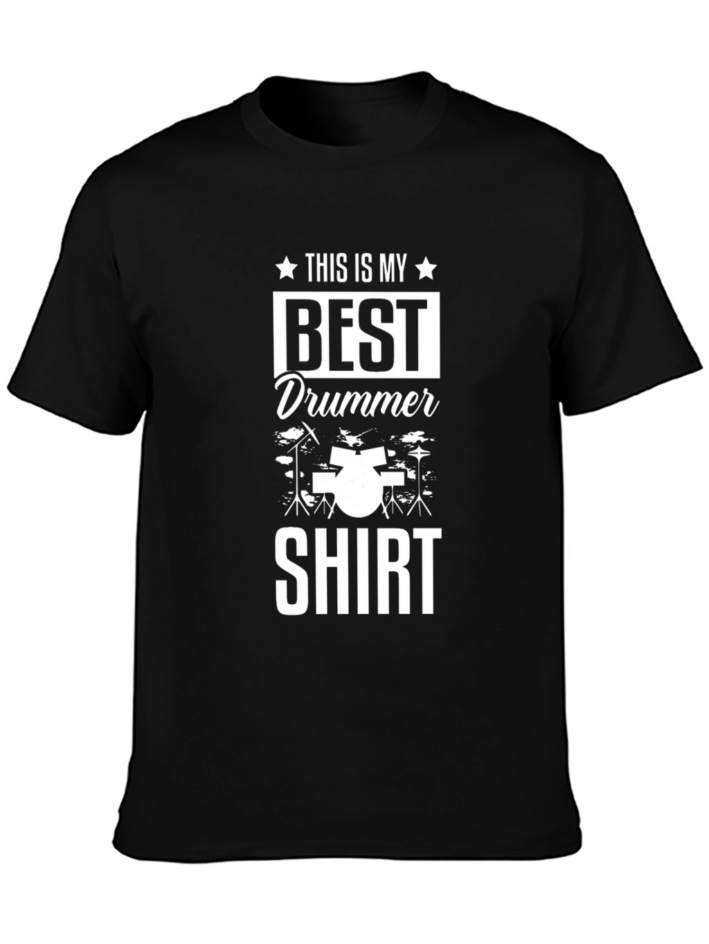 Best Drummer Shirt - Black Cotton Tee