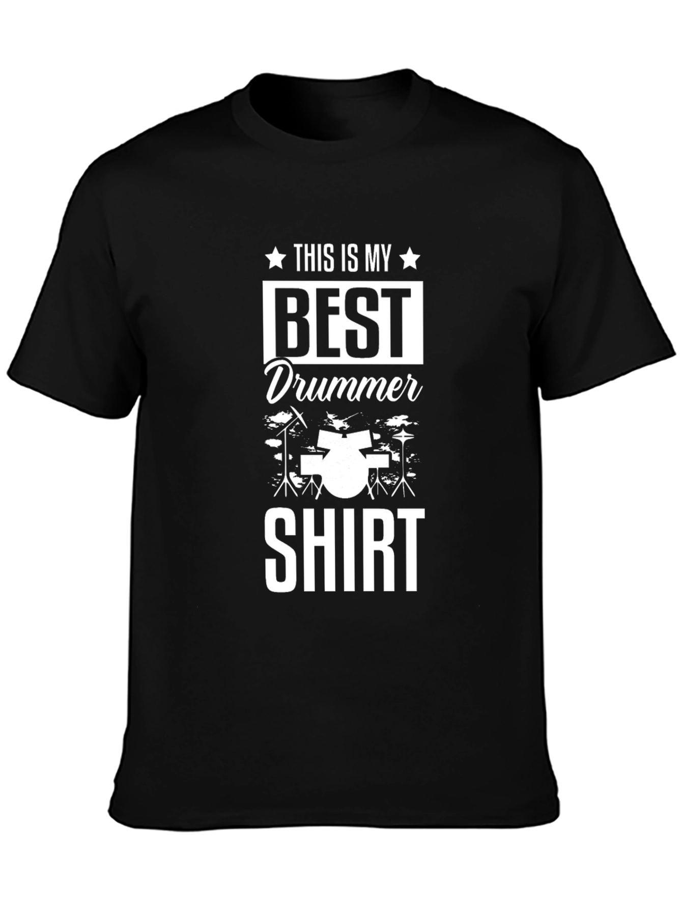 Best Drummer Shirt - Black Cotton Tee