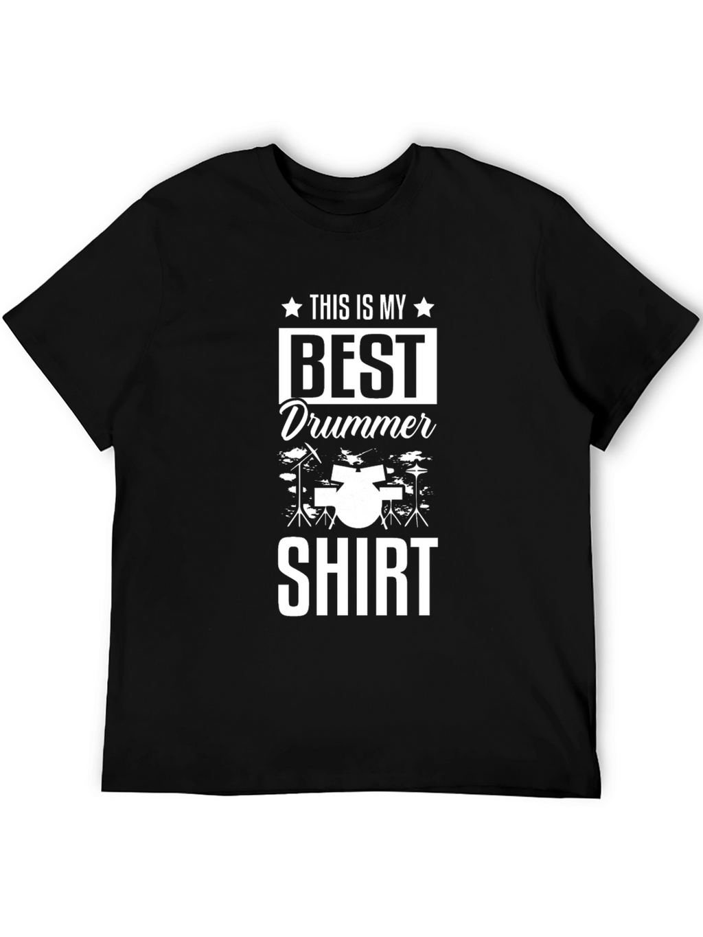 Best Drummer Shirt - Black Cotton Tee