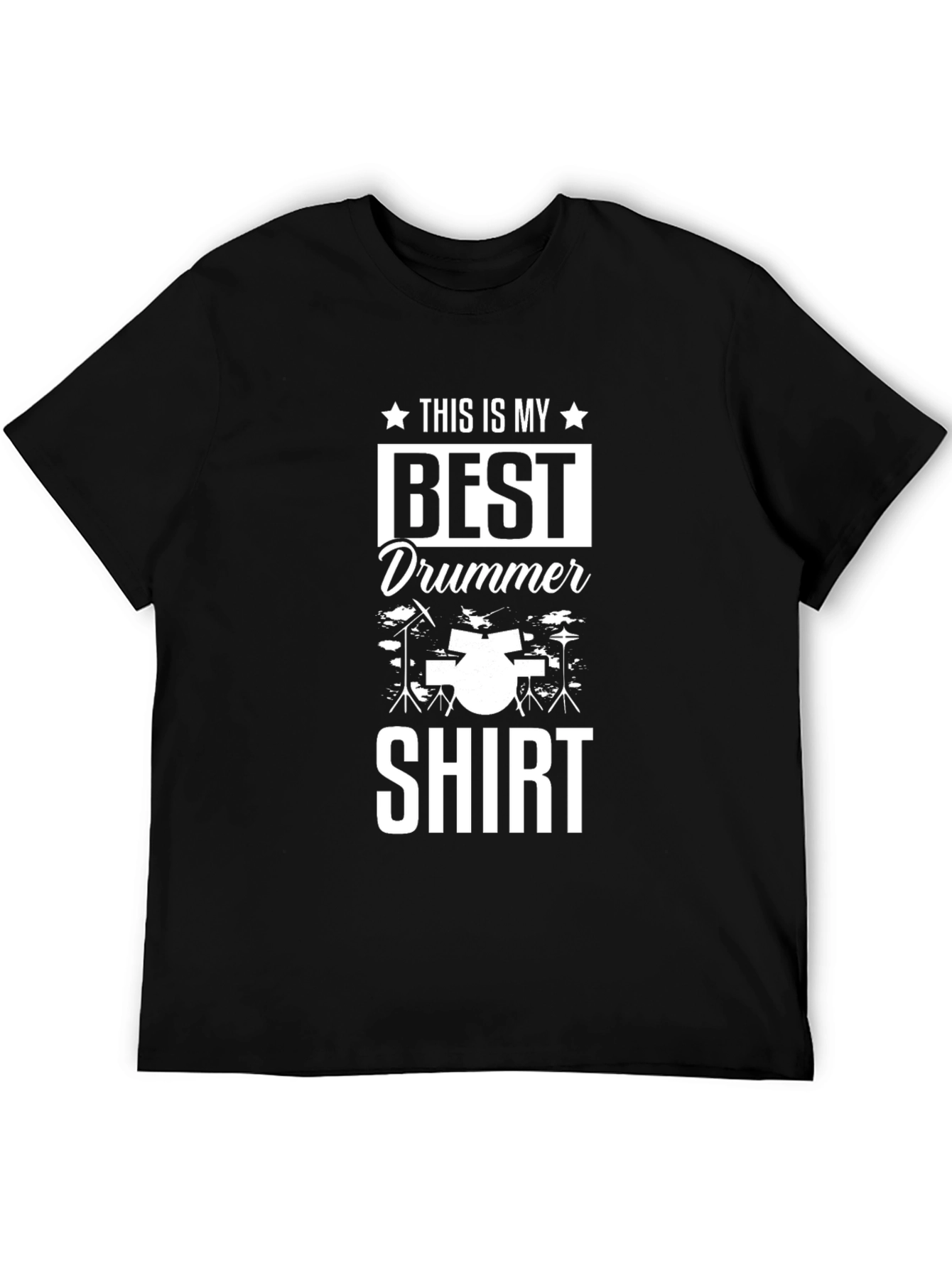 Best Drummer Shirt - Black Cotton Tee