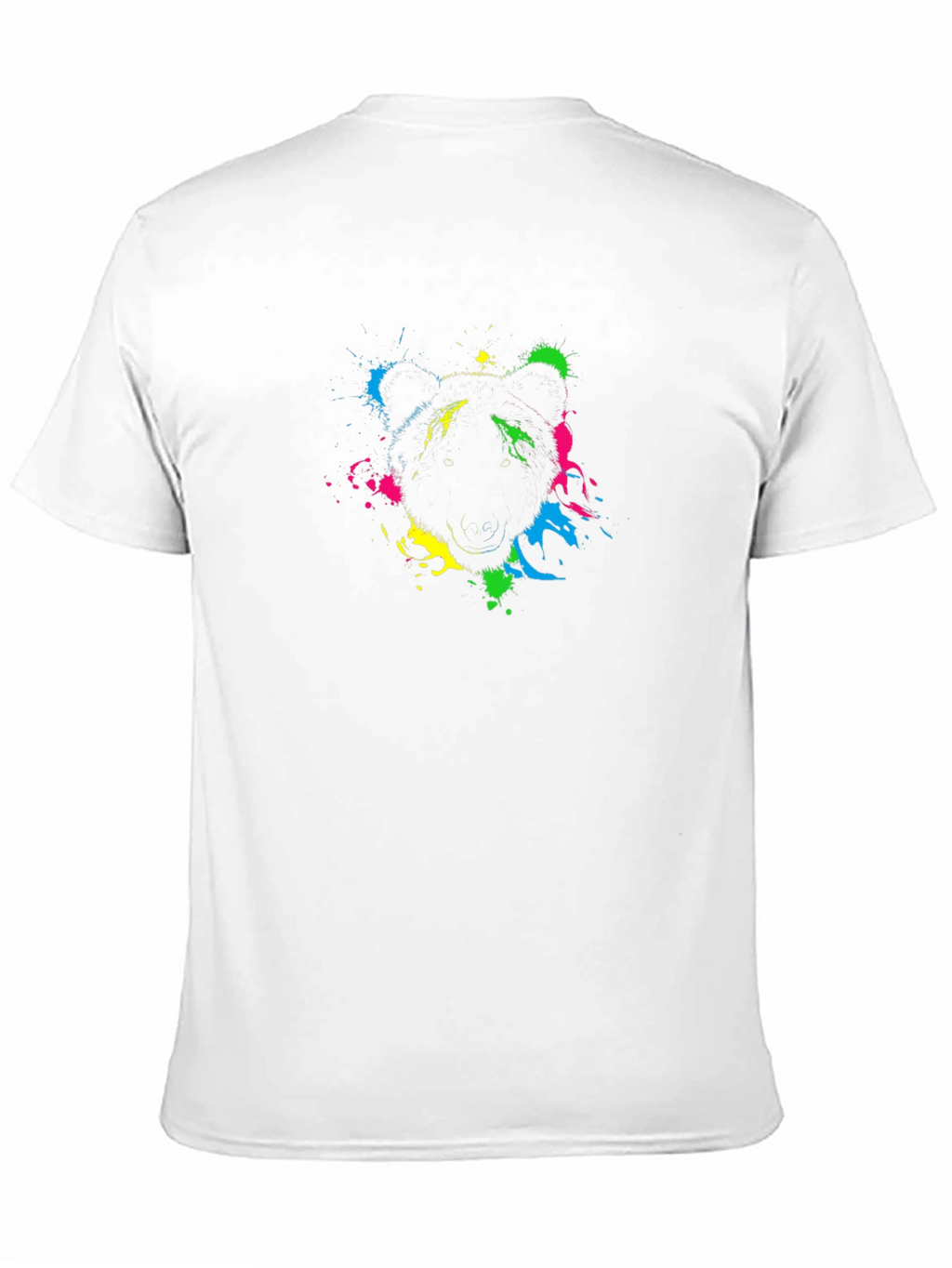 Abstract Bear Graphic Black T-Shirt