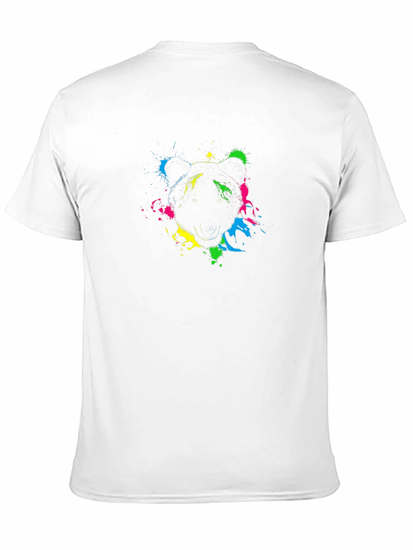 Abstract Bear Graphic Black T-Shirt