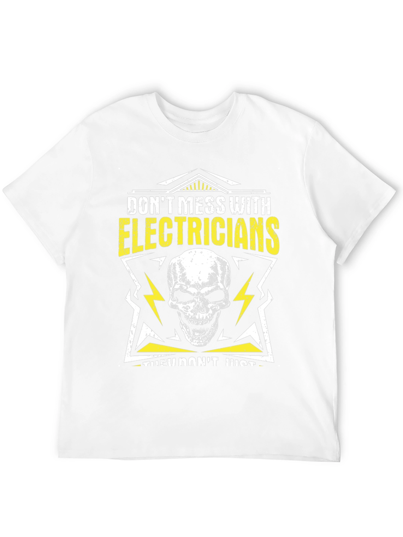 Electrician Skull Graphic T-Shirt