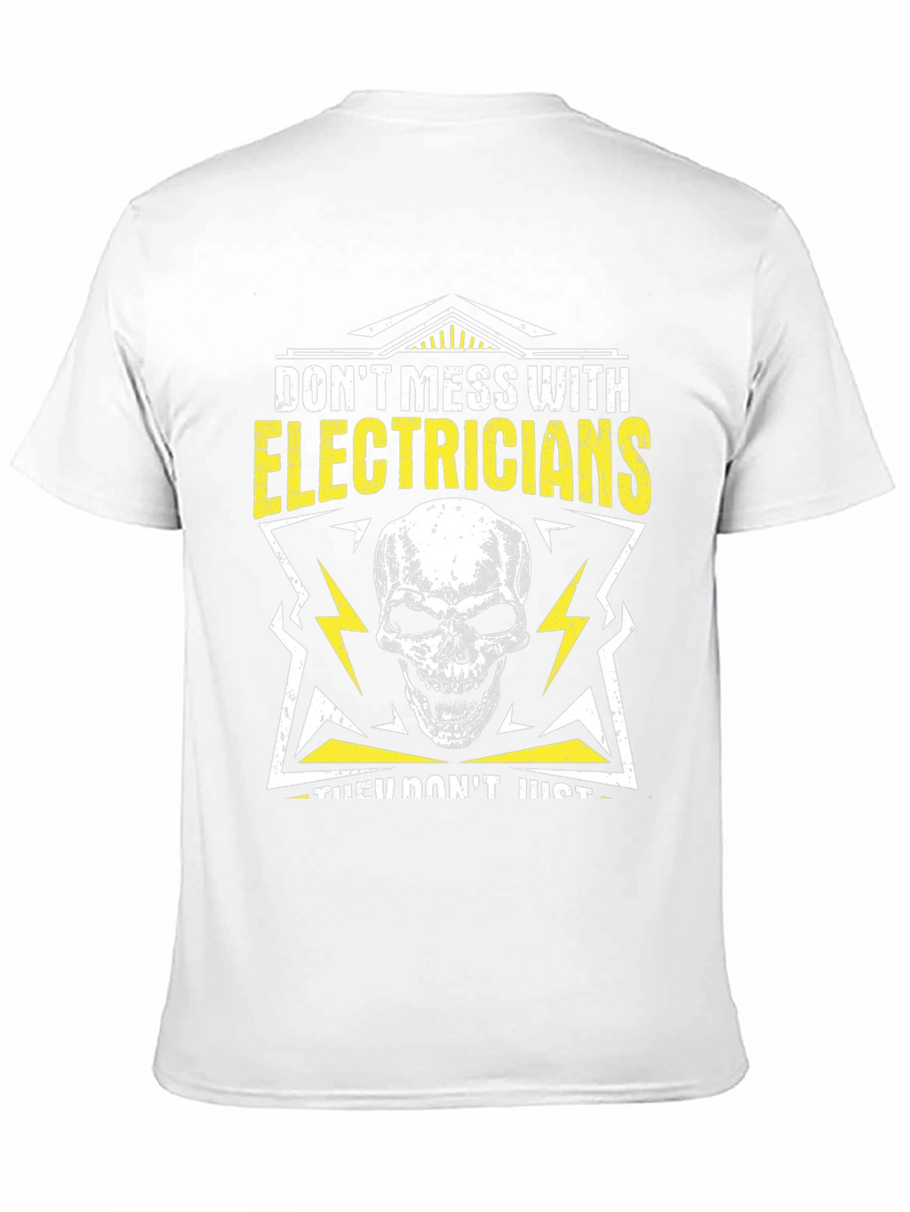 Electrician Skull Graphic T-Shirt
