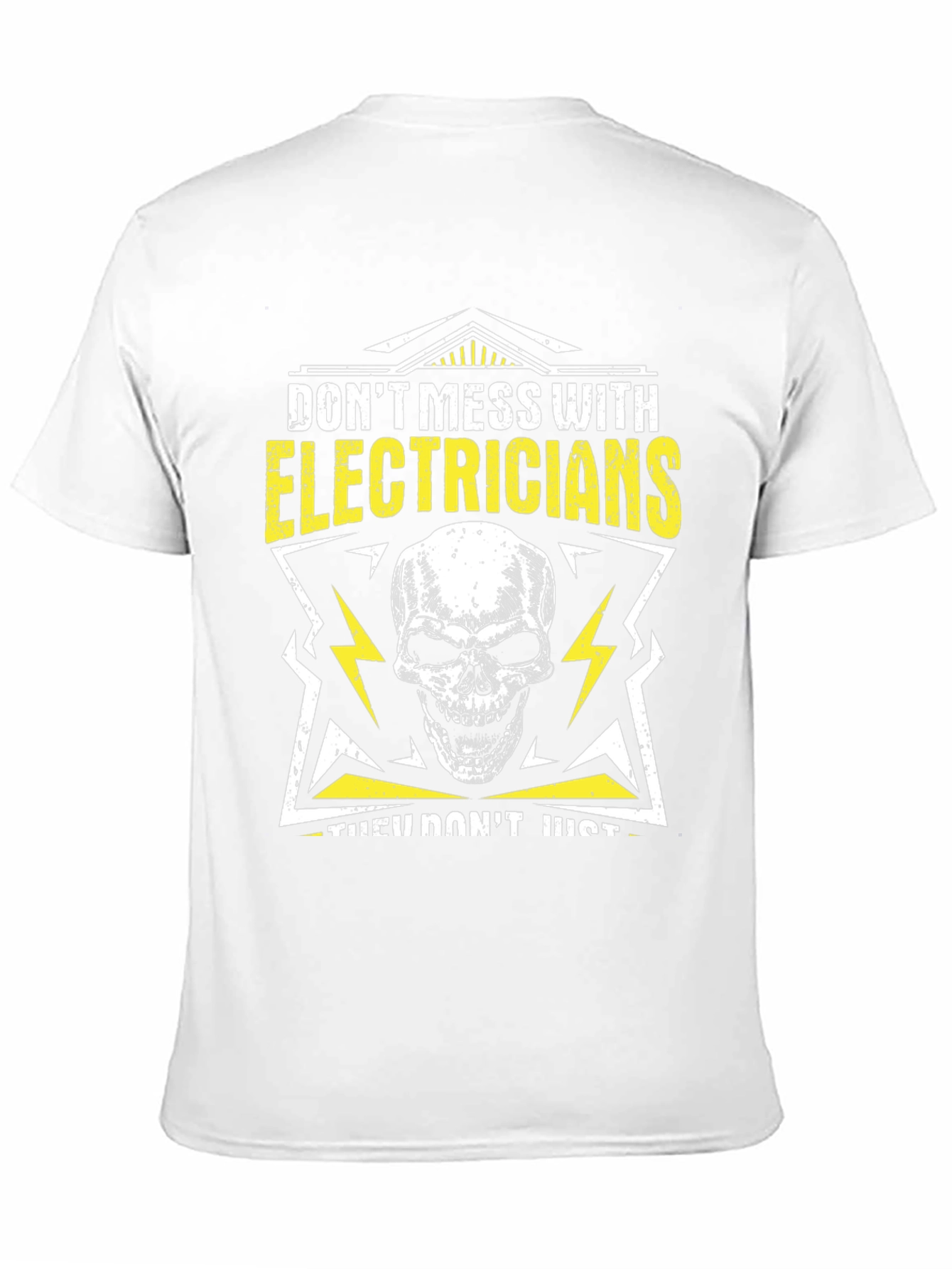Electrician Skull Graphic T-Shirt
