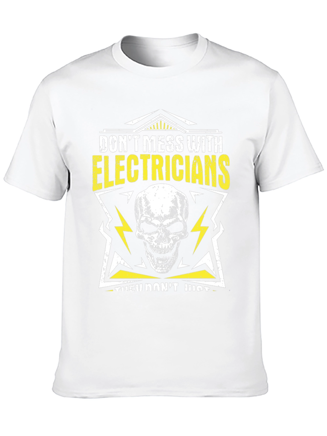 Electrician Skull Graphic T-Shirt