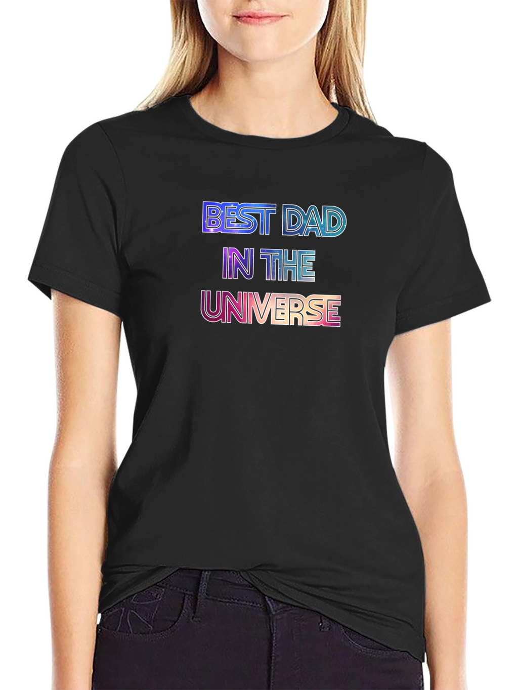 Best Dad in the Universe Black T-Shirt