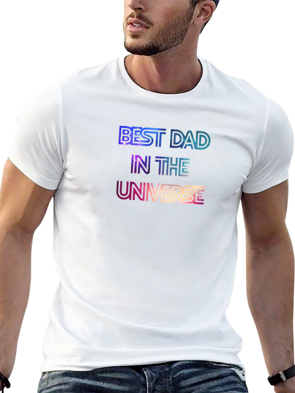Best Dad in the Universe Black T-Shirt
