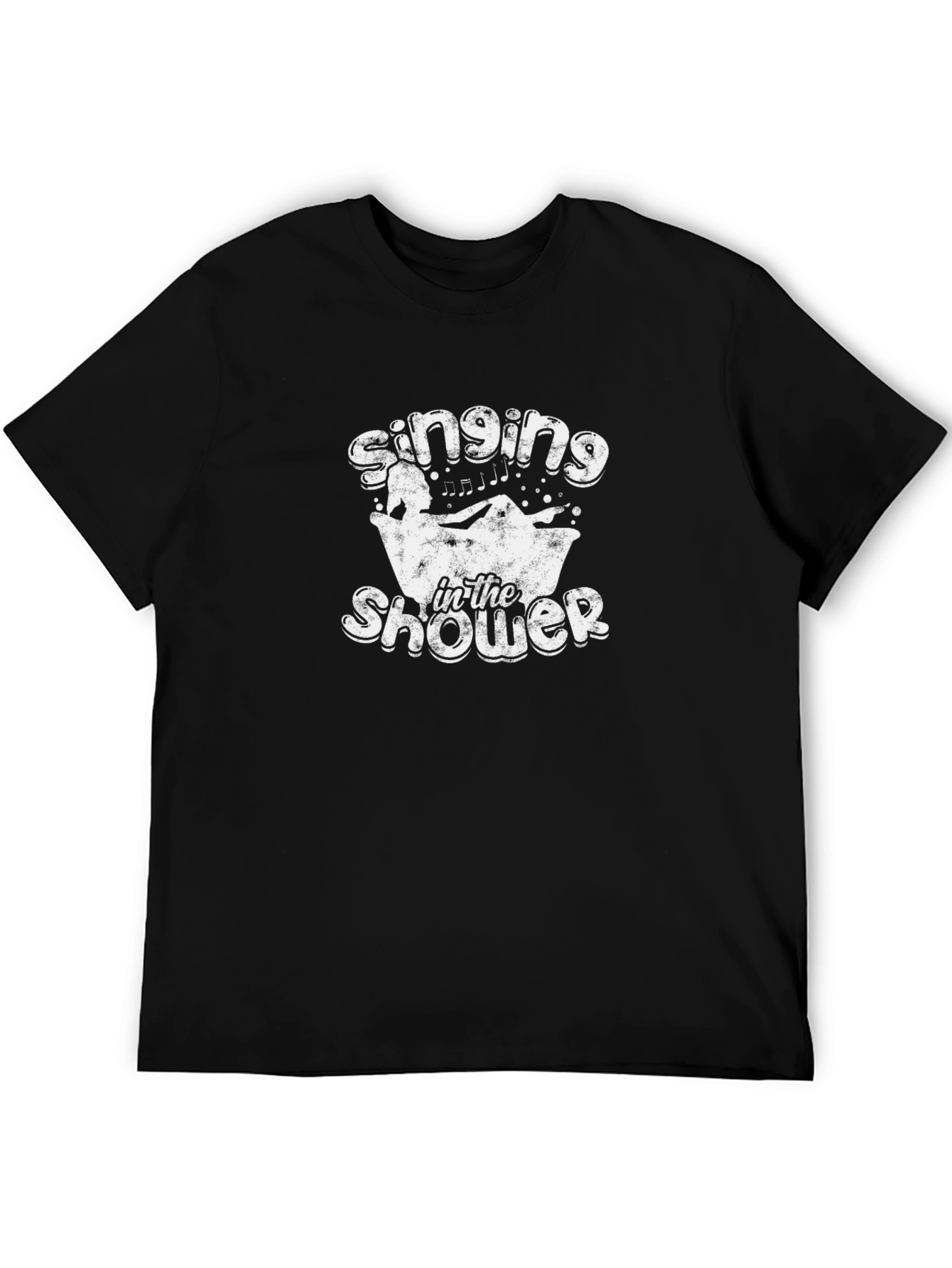 Singing In The Shower Black Cotton Tee