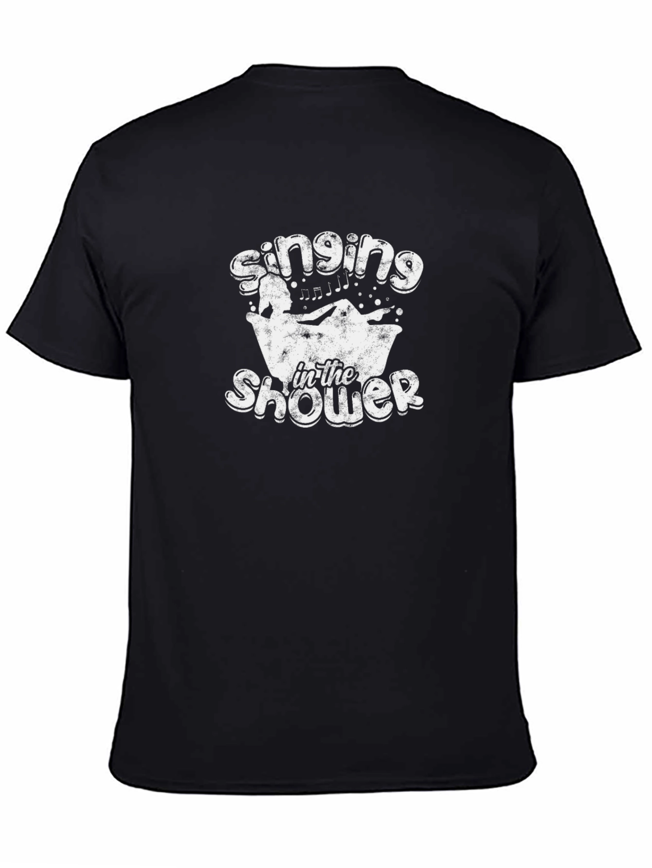 Singing In The Shower Black Cotton Tee