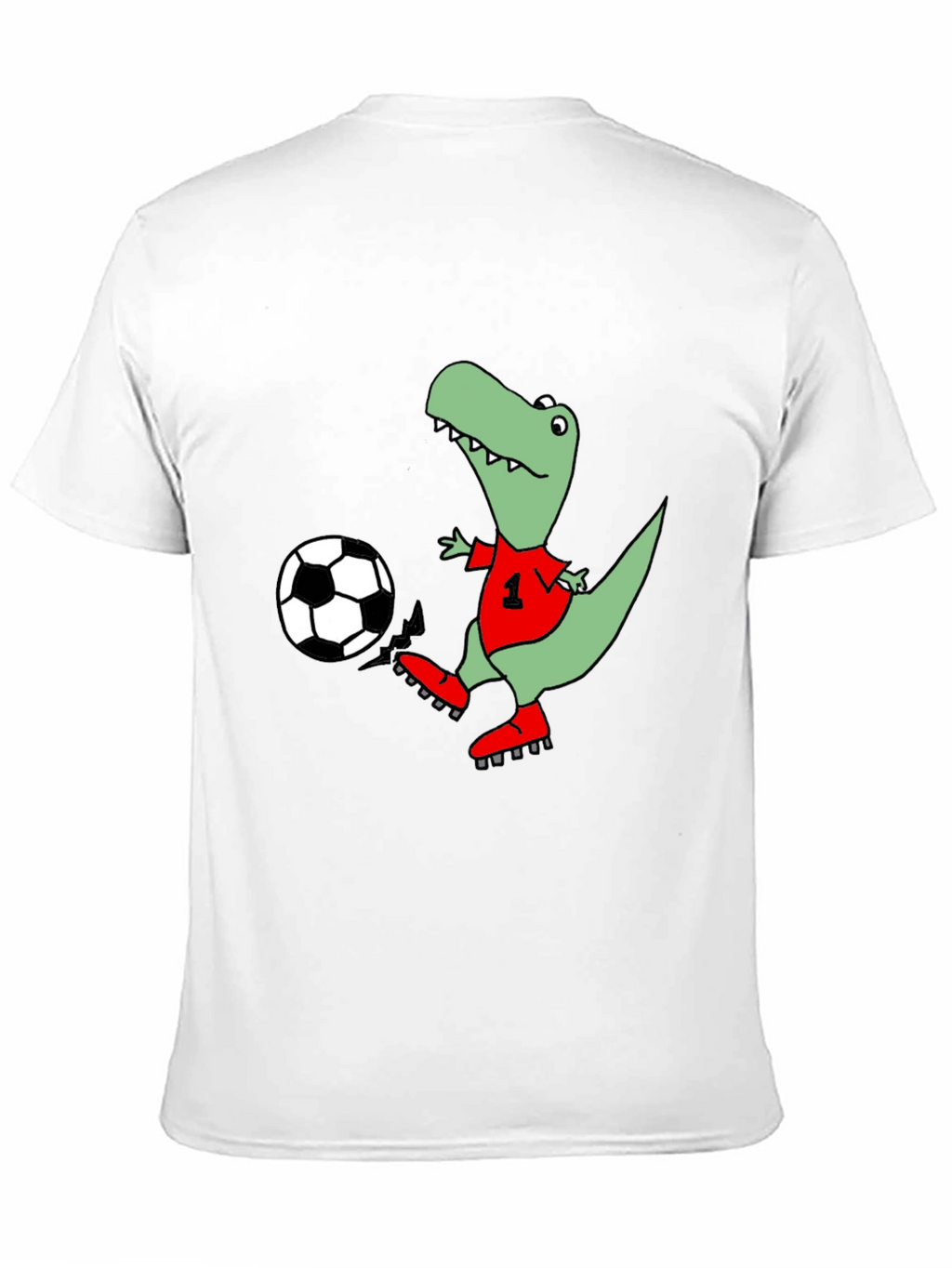 Dino Soccer T-Shirt - Black Cotton Tee