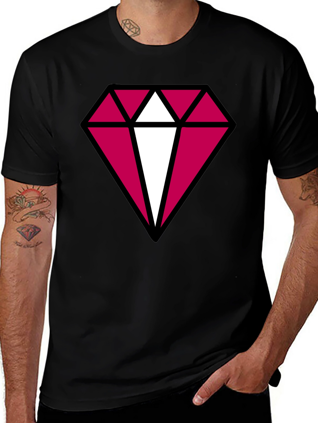 Diamond Graphic Black T-Shirt