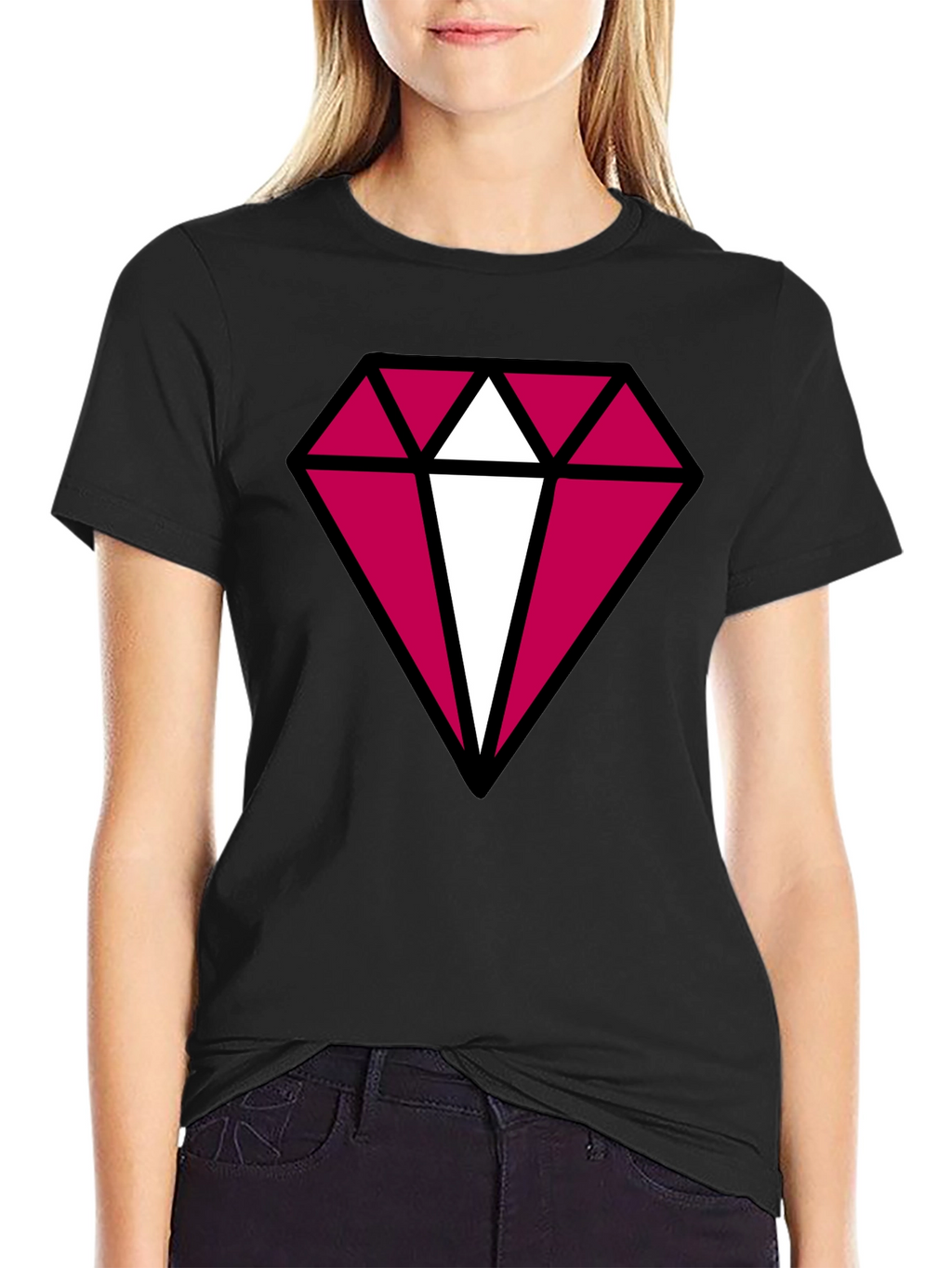 Diamond Graphic Black T-Shirt