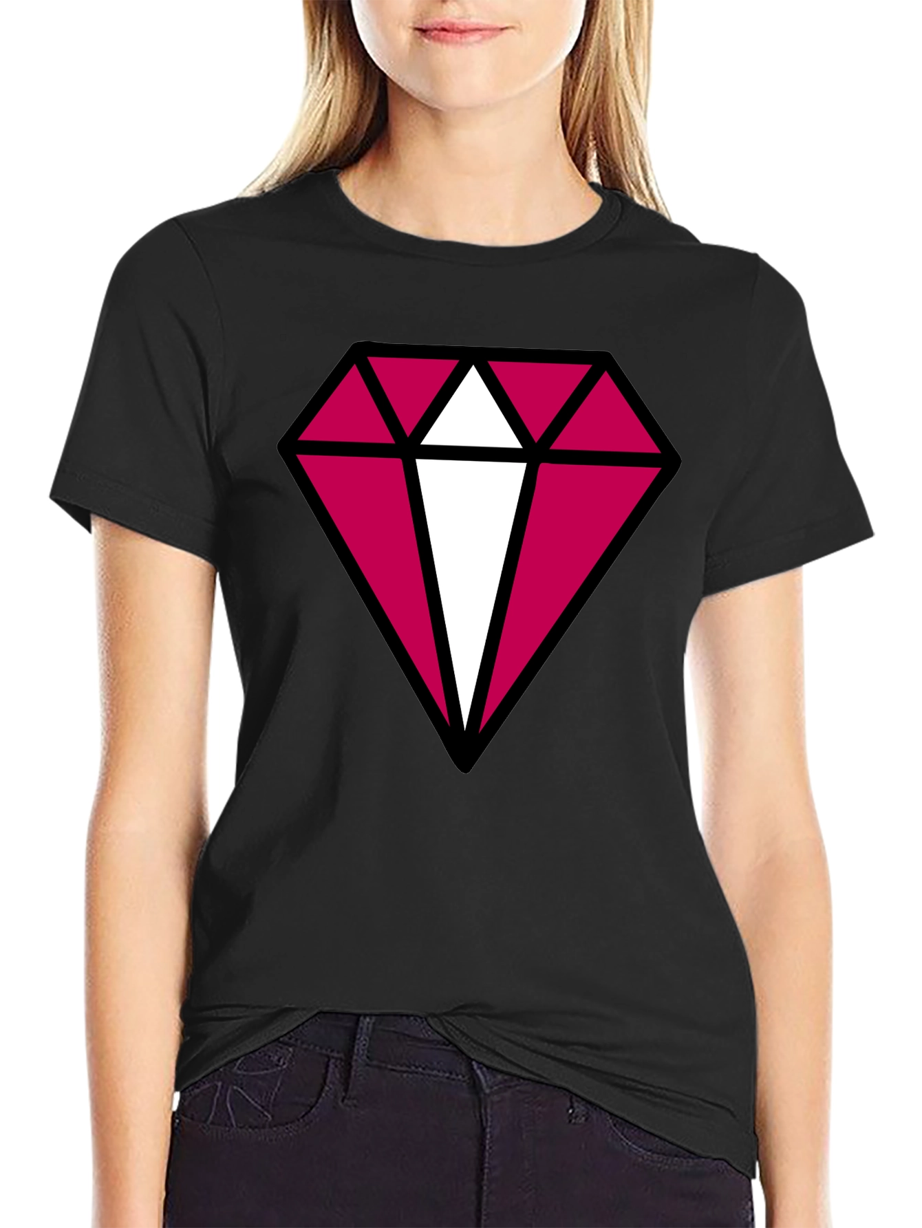 Diamond Graphic Black T-Shirt