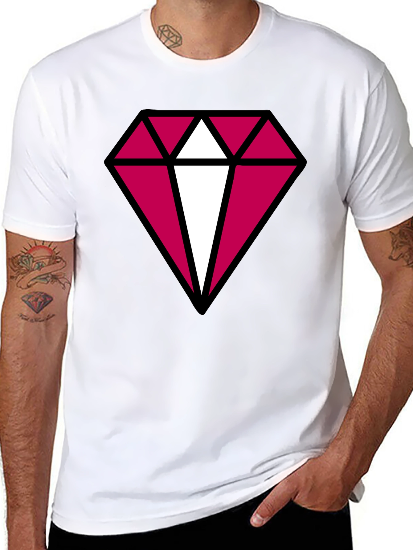 Diamond Graphic Black T-Shirt