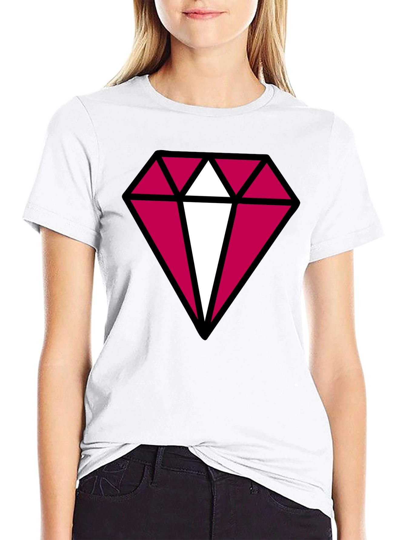 Diamond Graphic Black T-Shirt