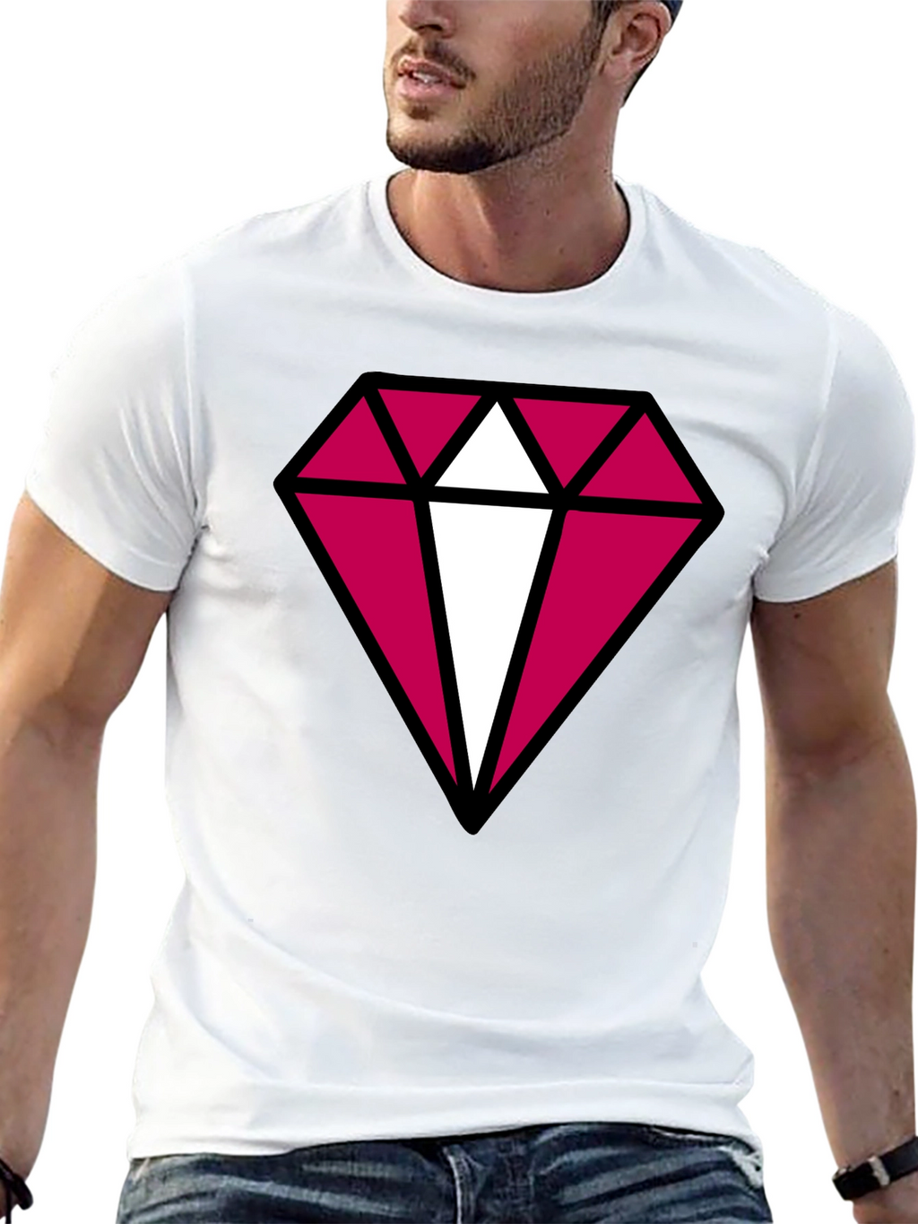 Diamond Graphic Black T-Shirt