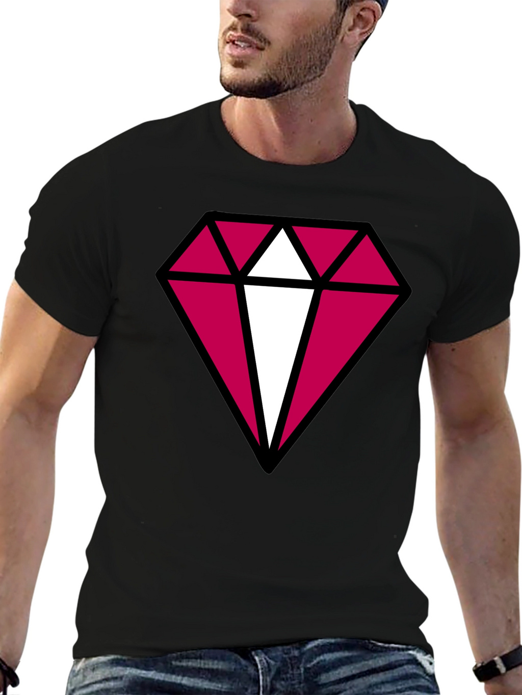 Diamond Graphic Black T-Shirt