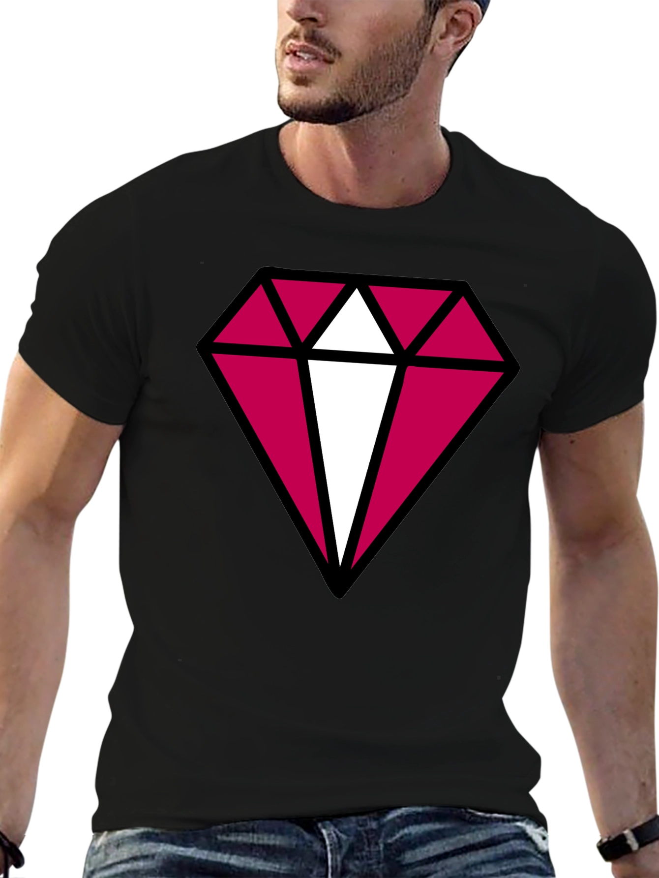 Diamond Graphic Black T-Shirt