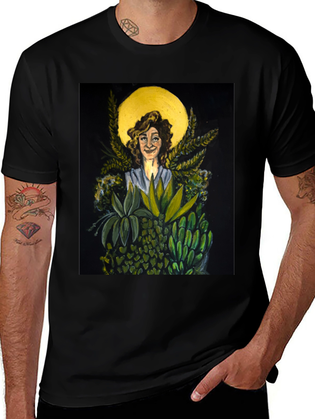 Nature Goddess Graphic Tee - Unique Art T-Shirt