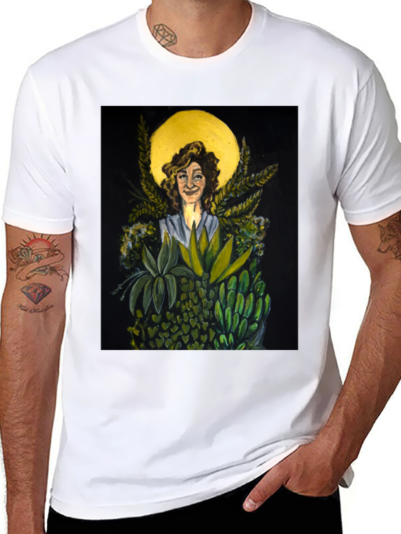 Nature Goddess Graphic Tee - Unique Art T-Shirt
