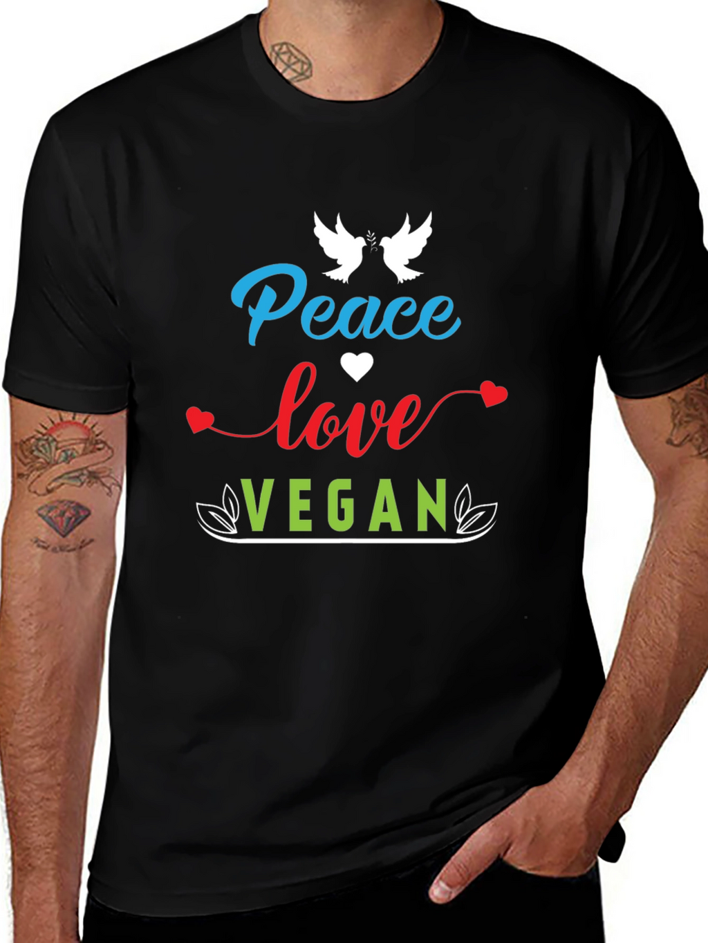 Peace Love Vegan Graphic Tee