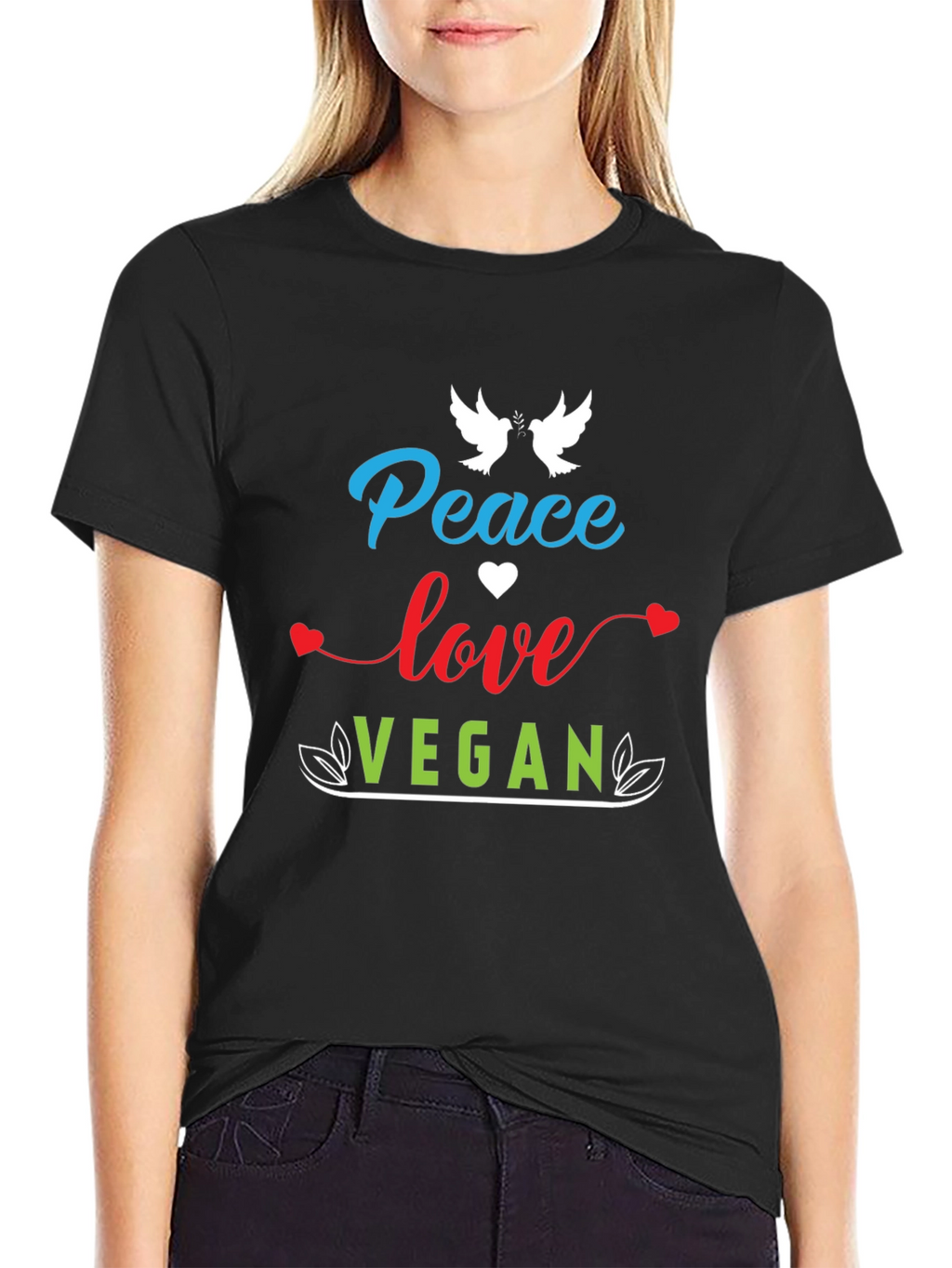 Peace Love Vegan Graphic Tee