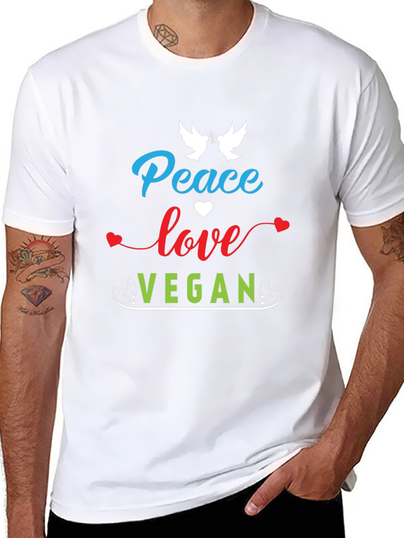 Peace Love Vegan Graphic Tee